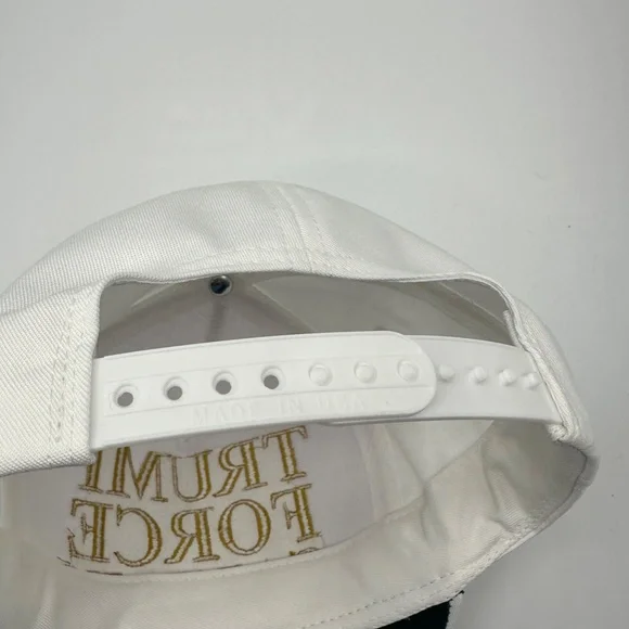 Extremely Rare Cali-Fame Trump Force Captain Logo White Trucker Hat Cap One Size